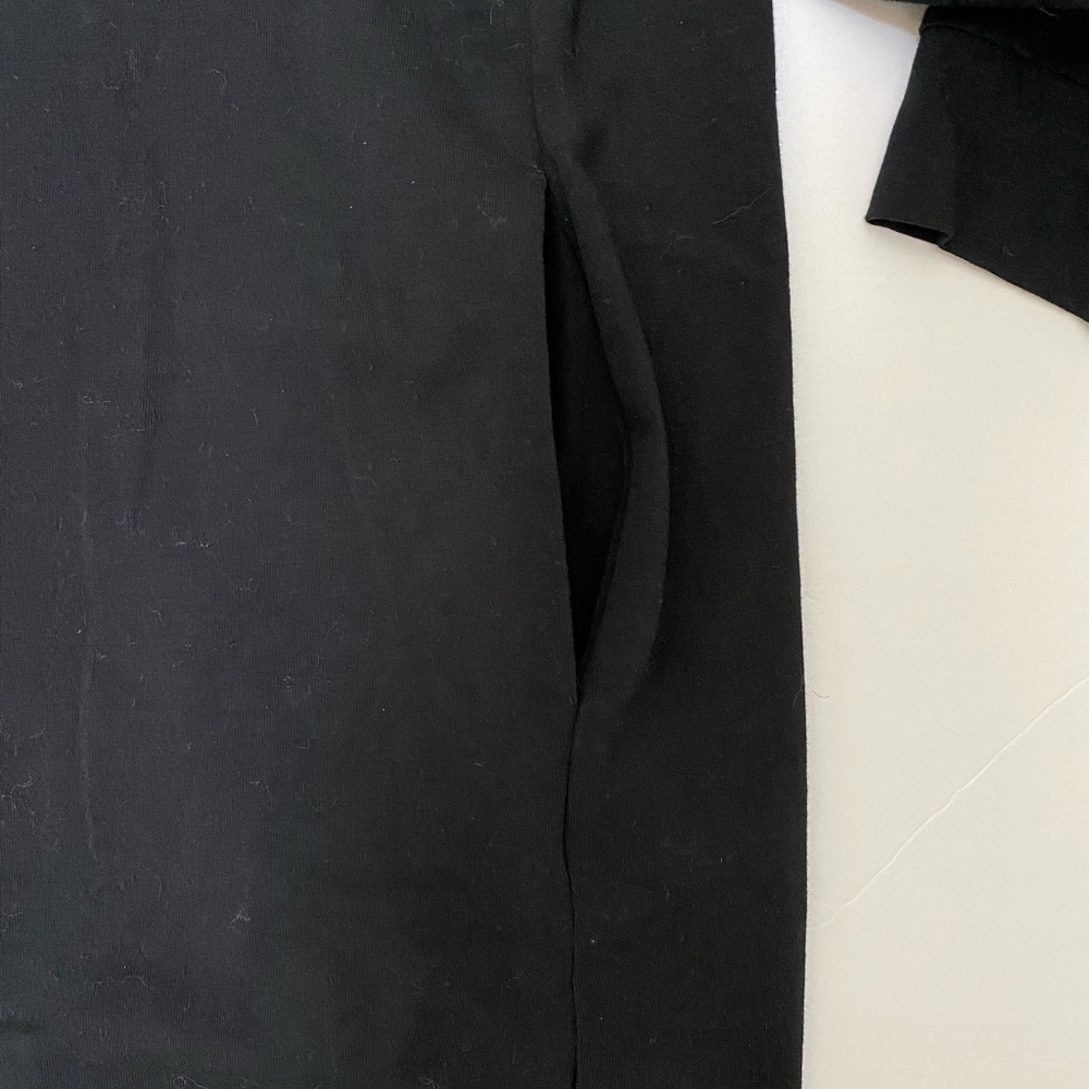 Eileen Fisher Traceable Organic Cotton Jersey RaglanSleeve Dress/Tunic Black XXS - Picture 6 of 8